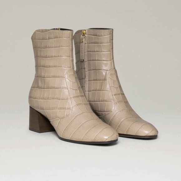 NEW M. Gemi Corsa Concavo Beige Crocodile Boot - Picture 1 of 14